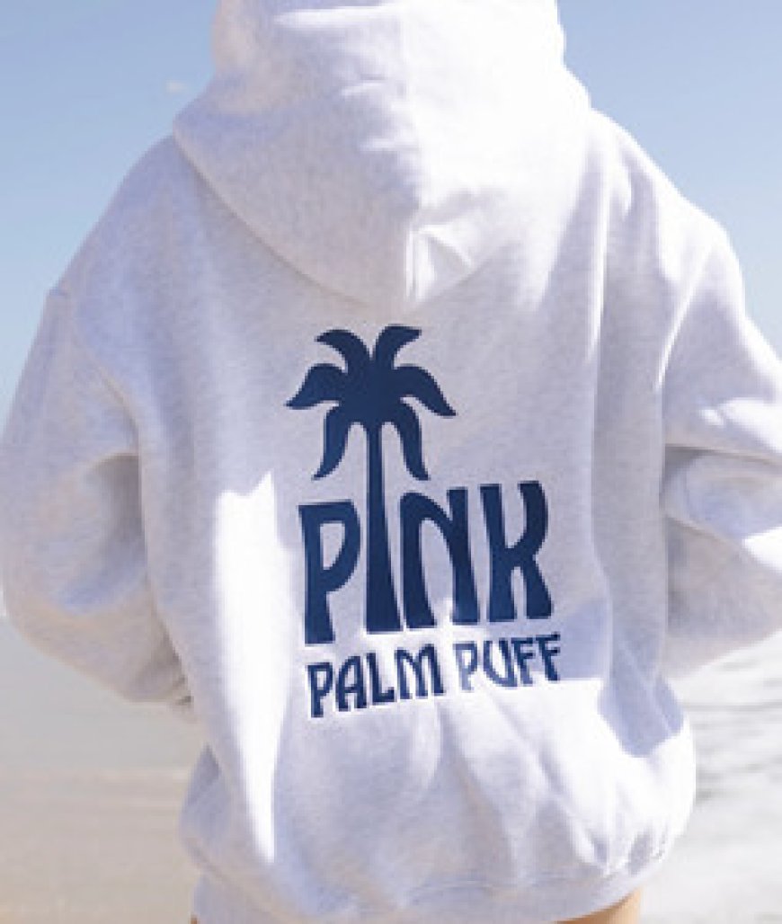 The Icon: Pink Palm Puff Hoodie