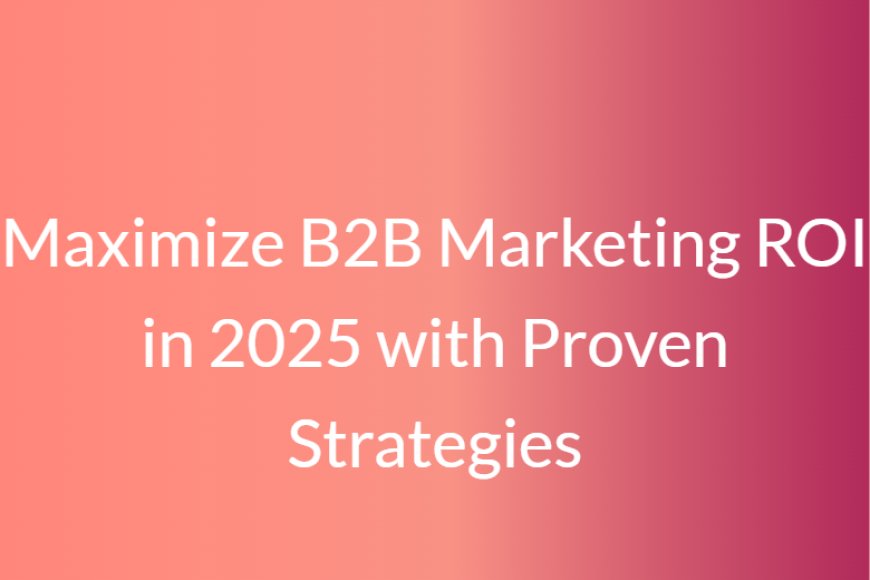 Maximize B2B Marketing ROI in 2025 with Proven Strategies