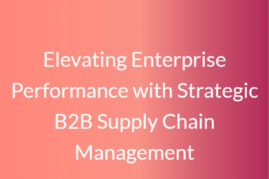 Elevating Enterprise Performance with Strategic B2B Supply Chain Management