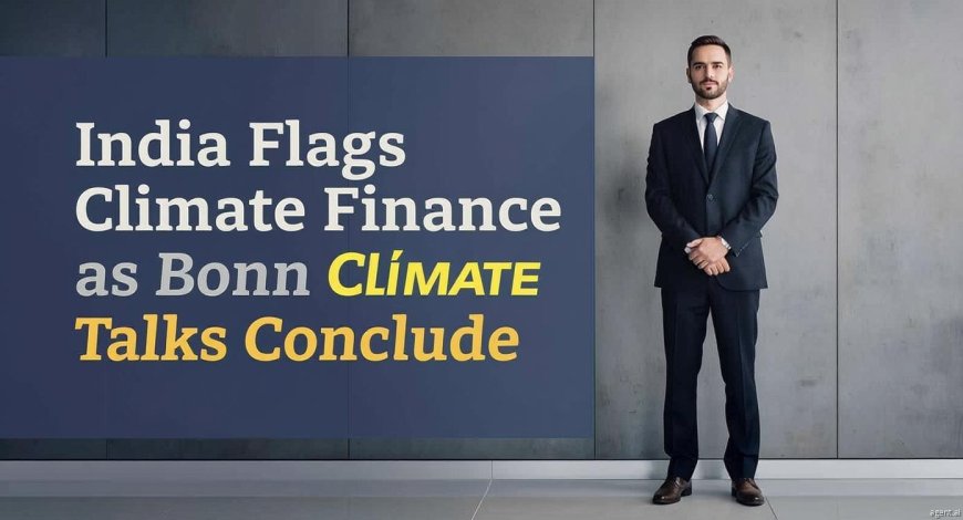 India Flags Urgent Climate Finance Concerns at Bonn Climate Summit